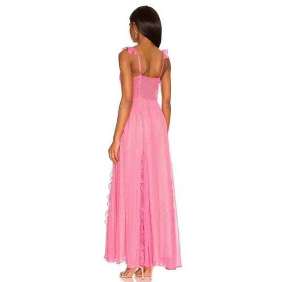 LoveShackFancy Junia Maxi Dress | Hot Pink Cherry | NEW | 2 - Picture 7 of 13